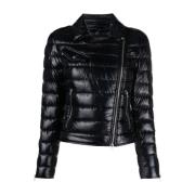 Herno Svart Quiltad Bikerjacka Black, Dam