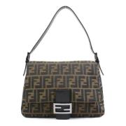 Fendi Vintage Pre-owned Canvas axelremsvskor Brown, Dam