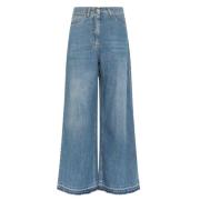 Momoni Stone Washed Denim Jeans Blue, Dam