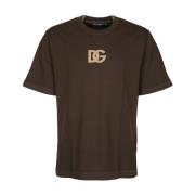 Dolce & Gabbana Avslappnad Bomull T-shirt för Män Brown, Herr