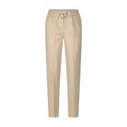 Circolo 1901 Casual byxor med fin fiskbensmönster Beige, Dam