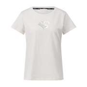 Liu Jo T-shirt med logo-print och glamour White, Dam