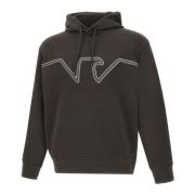 Emporio Armani Grön bomulls sweatshirt med huva Green, Herr