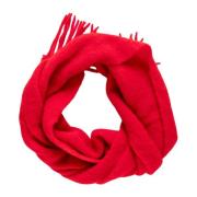 Samsøe Samsøe Fringad Scarf Sahilma Red, Dam