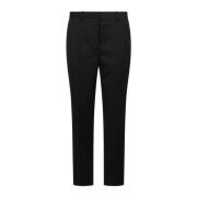 Helmut Lang Virgin Wool Byxor med Dragkedjor Black, Dam