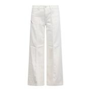 Diesel Flare D-Akii Jeans White, Dam