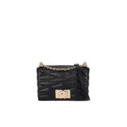 Furla Quiltad Svart Crossbody-väska med Vridlås Black, Dam