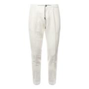 Eleventy Vita Joggers med Dragsko i Midjan White, Herr