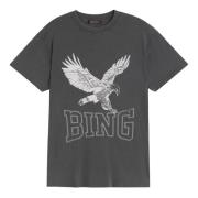 Anine Bing Retro Eagle Tee Gray, Dam