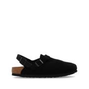 Birkenstock Svarta platta skor Black, Dam