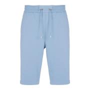 Balmain Bomullsshorts med flocked Paris-logotyp Blue, Herr