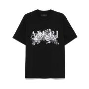 Amiri Svart Crew Neck Kortärmad Skjorta Black, Herr