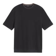 Herno T-shirt med Kort Ärm och Metalllogotyp Black, Herr