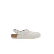 Birkenstock Suedeklacksandaler med slingback White, Dam