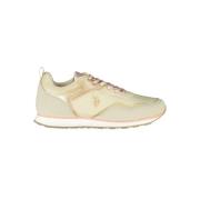 U.s. Polo Assn. Beige Polyester Sneaker med Kontrastdetaljer Beige, Da...