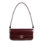 Tory Burch Blommönstrad axelväska Brown, Dam