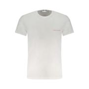 Trussardi Bomull Logo Print Kortärmad T-shirt White, Herr