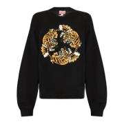 Kenzo Tröja med broderat tiger motiv Black, Herr