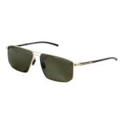 Porsche Design Guld Grön Metall Solglasögon Yellow, Unisex