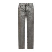 Diesel Vintage wide-leg jeans med whiskering Gray, Dam