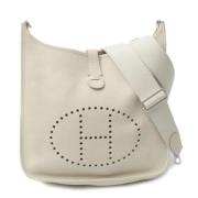 Hermès Vintage Pre-owned Laeder crossbodyvskor White, Dam