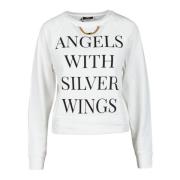 Elisabetta Franchi Sweatshirt White, Dam