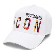 Dsquared2 Tropisk Baseballkeps White, Herr