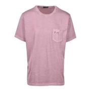 Fay Bomull T-shirt Pink, Herr