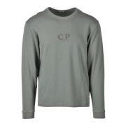 C.p. Company Bomullssweatshirt med unik design Green, Herr