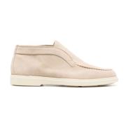 Santoni Blush Rosa Mocka Slip-On Loafers Beige, Dam