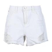 Guess Bomull Denim Shorts White, Dam