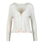 Guess Stilig Cardigan med Viskosblandning White, Dam