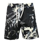 Mauro Grifoni Bomull Elastan Bermuda Shorts Black, Herr