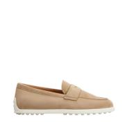 Tod's Mockasin i mocka med metallinfällning Beige, Dam