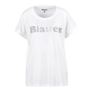 Blauer Tshirt White, Dam