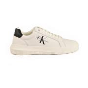 Calvin Klein Jeans Läder Sneakers med Gummisula White, Herr