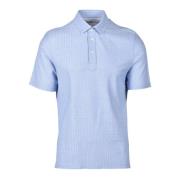 Brunello Cucinelli Silkeblandad Polo Skjorta Blue, Herr