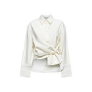 JW Anderson Asymmetrisk Elfenbensblus med Twisted Detaljer Beige, Dam