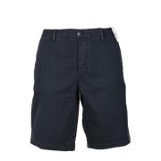 Blauer Bomullsblandning Bermuda Shorts Blue, Herr