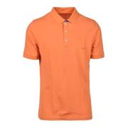 Fay Bomull Elastan Polo Skjorta Orange, Herr