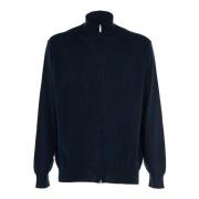 Cashmere Company Herr Zip Pullover Tröja Blue, Herr