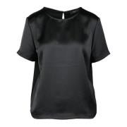 Max Mara Weekend Elegant blus i polyester Black, Dam