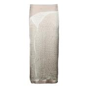 Sportmax Elegant Viskos Elastan Kjol Beige, Dam