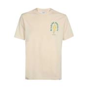 Les Deux Brody Crew-Neck T-Shirt, Baktryck Beige, Herr