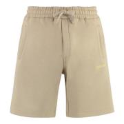 Les Deux Diego Fleece Shorts i Bomull Beige, Herr