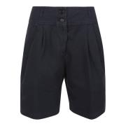 Aspesi Stiliga Bomulls Knälånga Shorts Blue, Dam