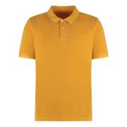 Gant Bomull Polo Skjorta Ribbad Hemline Orange, Herr