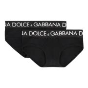 Dolce & Gabbana Bomullskalsonger med logoband Black, Herr