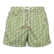 Kiton Justerbara Dragsko Nylon Simshorts Green, Herr