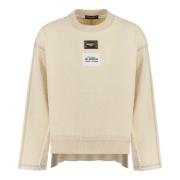 Dolce & Gabbana Logo detalj bomulls sweatshirt Beige, Herr